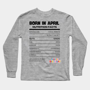 Born in april Long Sleeve T-Shirt